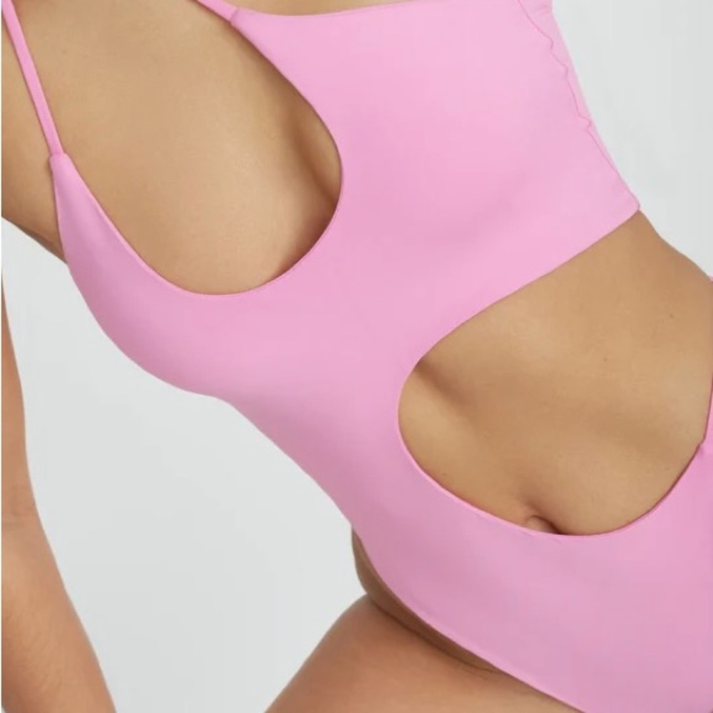 NWT Pink Cutout One-Piece Swimsuit